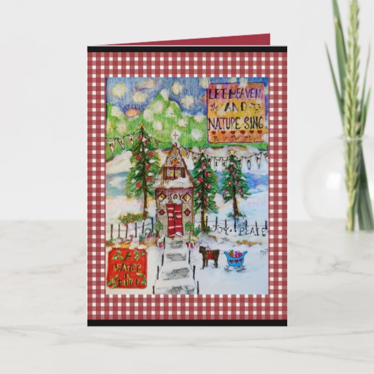 Laat hemel en aarde zingen feestdagen kaart (Voorkant)