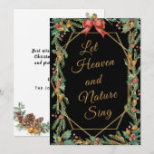 Laat Hemel en Natuur Zingen - Gouden Lijst - Natuu Feestdagenkaart (Voorkant / Achterkant)