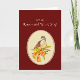 Laat Hemel & Natuur de Boom van de Peer van de Feestdagen Kaart