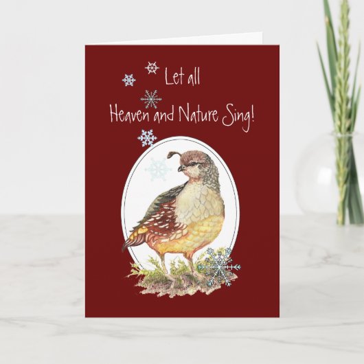 Laat Hemel & Natuur de Vogel van Kerstmis van het Feestdagen Kaart (Voorkant)