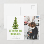 Laat Hemel & Natuur Kerstboom Moeder Foto Zingen Briefkaart (Voorkant / Achterkant)