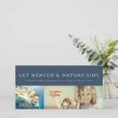 Laat Hemel & Natuur Zingen Religieuze kerstfoto Feestdagenkaart (Staand voorkant)