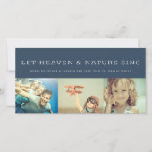 Laat Hemel & Natuur Zingen Religieuze kerstfoto Feestdagenkaart (Voorkant)