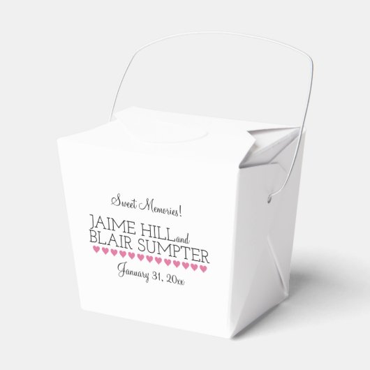 Laat hen de opname van de trommel eten roze bedankdoosjes (Voorkant Zijde)