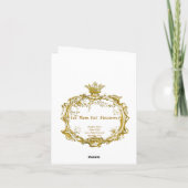 Laat hen Macarons Marie Antoinette Cards eten Kaart (Achterkant)