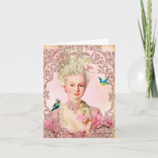 Laat hen Macarons Marie Antoinette Cards eten Kaart (Voorkant)