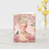Laat hen Macarons Marie Antoinette Cards eten Kaart (Gele Bloem)