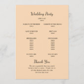 Laat herfst achter. Herfst stijlvolle botanische b Programmakaart (Achterkant)