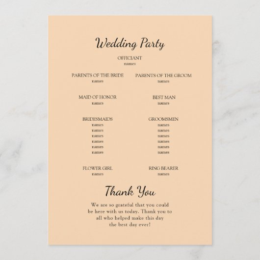 Laat herfst achter. Herfst stijlvolle botanische b Programmakaart (Achterkant)