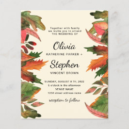 Laat herfst. Autumn graceful Botanical Wedding Inv Flyer