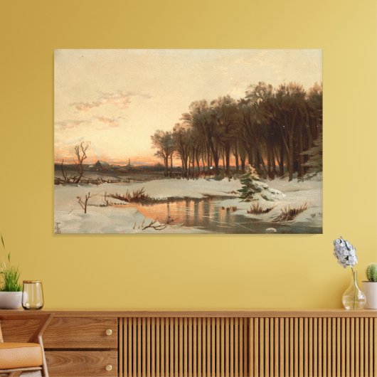 Laat Herfst, Saco Rivier Canvas Afdruk (Insitu (Woonkamer))