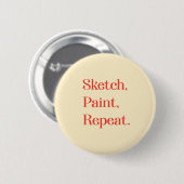 Laat Herhaling de Basis zijn van Creativiteit Ronde Button 5,7 Cm (Voorkant /achterkant)