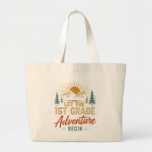 Laat het 1e klas avontuur beginnen grote tote bag (Voorkant)