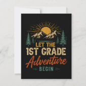 Laat het 1e klas avontuur beginnen kaart (Achterkant)