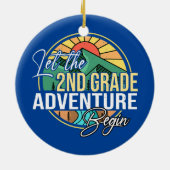 Laat het 2de Gradenavontuur beginnen leraar terug Keramisch Ornament (Achterkant)