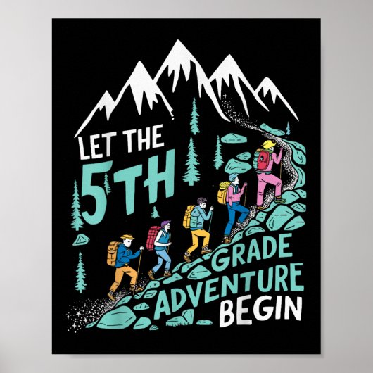 Laat het 5e klas avontuur beginnen 5e klas Teac Poster (Voorkant)