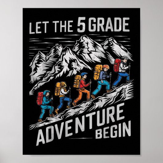 Laat het 5e klas avontuur beginnen 5e klas Teac Poster (Voorkant)