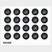Laat het 8e klas avontuur beginnen Retro eerste da Ronde Sticker (Vel)