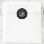 Laat het 8e klas avontuur beginnen Retro eerste da Ronde Sticker (Tas)
