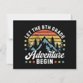 Laat het 8e klas avontuur beginnen terug naar scho save the date (Achterkant)