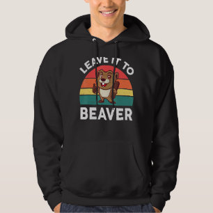 Laat het aan bever dier knaagdier hoodie
