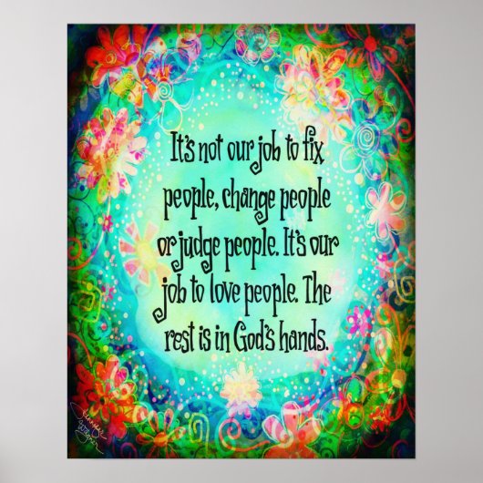  Laat het aan God Quote Inspirativiteit over Poster (Voorkant)