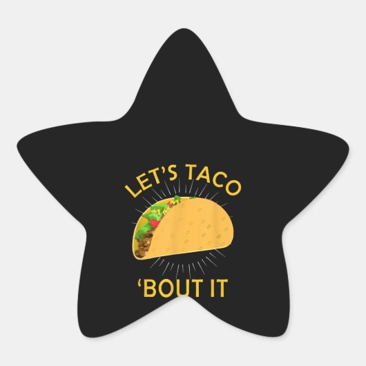 Laat het aan Taco over het - Taco Cinco de Mayo Gi Ster Sticker (Voorkant)