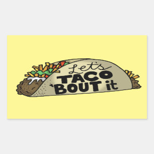 Laat het aan Taco over Rechthoekige Sticker