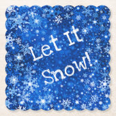 Laat het aangepaste papieren Onderzetters sneeuwen (Voorkant)