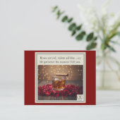 Laat het achter feestdagenkaart (Staand voorkant)