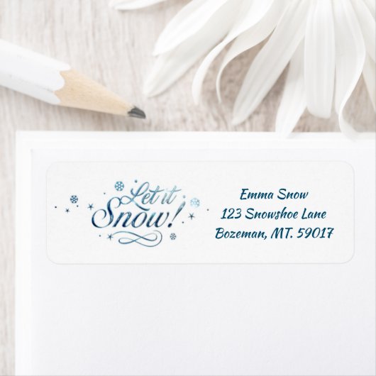 Laat het adreslabel Sneeuwen teruggeven Etiket (Insitu)