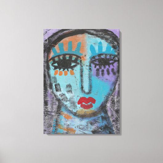 Laat het Afgelopen achter Abstracte Schilderen op  Canvas Afdruk (Voorkant)