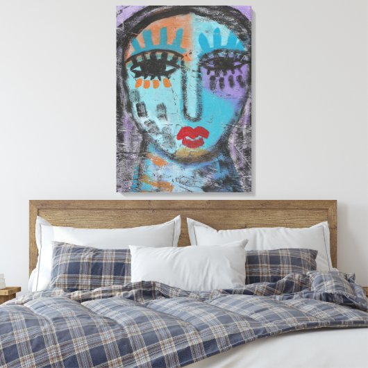 Laat het Afgelopen achter Abstracte Schilderen op Canvas Afdruk (Insitu (Slaapkamer))