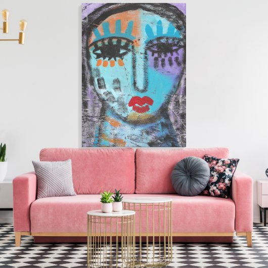 Laat het Afgelopen achter Abstracte Schilderen op Canvas Afdruk (Insitu (Woonkamer))