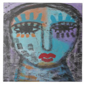 Laat het Afgelopen achter Abstracte Schilderen op  Tegeltje (Voorkant)