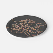 Laat het Afstuderen Roos Gold Manuscript vieren Papieren Bordje (Gekanteld)