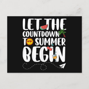 Laat het aftellen naar de zomer beginnen, grappig feestdagenkaart