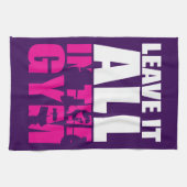 Laat het allemaal achter in de gym - damesvierkant theedoek (Horizontaal)