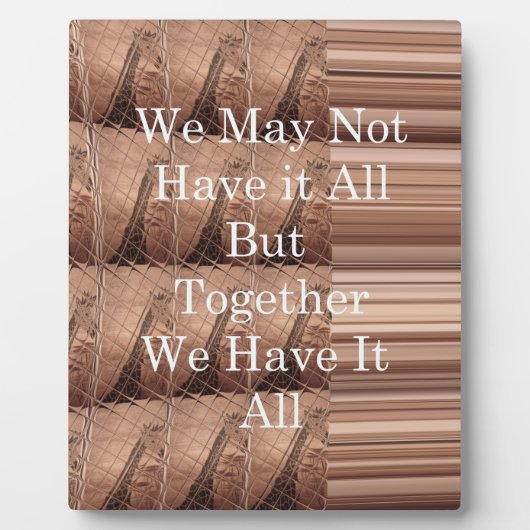 Laat het allemaal Giraffe Safari Hakuna Matata zo  Fotoplaat (Voorkant)