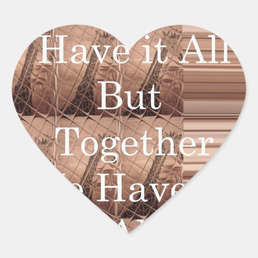 Laat het allemaal Giraffe Safari Hakuna Matata zo  Hart Sticker (Voorkant)