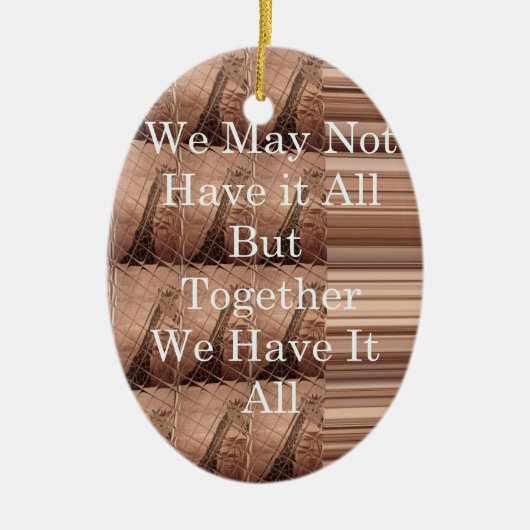 Laat het allemaal Giraffe Safari Hakuna Matata zo  Keramisch Ornament (Voorkant)