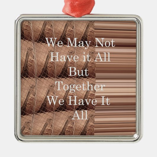 Laat het allemaal Giraffe Safari Hakuna Matata zo  Metalen Ornament (Voorkant)