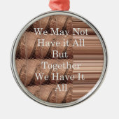 Laat het allemaal Giraffe Safari Hakuna Matata zo  Metalen Ornament (Voorkant)