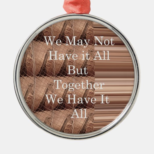 Laat het allemaal Giraffe Safari Hakuna Matata zo  Metalen Ornament (Voorkant)