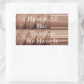 Laat het allemaal Giraffe Safari Hakuna Matata zo  Rechthoekige Sticker (Tas)