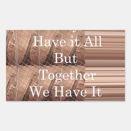 Laat het allemaal Giraffe Safari Hakuna Matata zo  Rechthoekige Sticker (Voorkant)