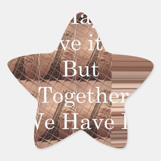 Laat het allemaal Giraffe Safari Hakuna Matata zo  Ster Sticker (Voorkant)