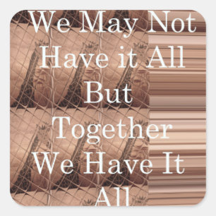 Laat het allemaal Giraffe Safari Hakuna Matata zo  Vierkante Sticker