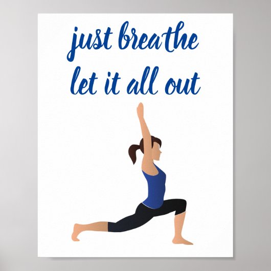 Laat het allemaal uit Yoga Poster (Voorkant)