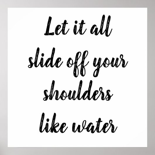 Laat het allen wegglijden Uw Schouders Poster (Voorkant)